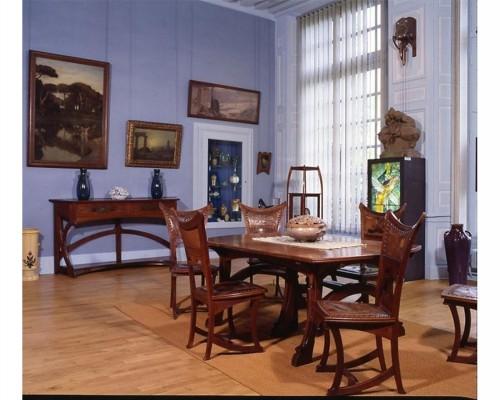 Vaisselier, table, desserte, chaises, Salle à manger Art nouveau