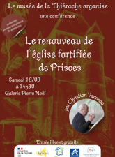 Conférence : le renouveau de l'église fortifiée de Prisces