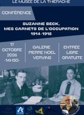 Conférence : Suzanne Beck : mes carnets de l'Occupation 1914-1918